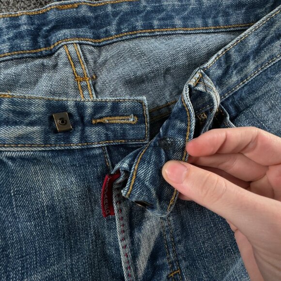 Dsquared 2 Made In Italy Blue Denim Jeans Men Size 52 Designer Button Fly Logo - Picture 11 of 16